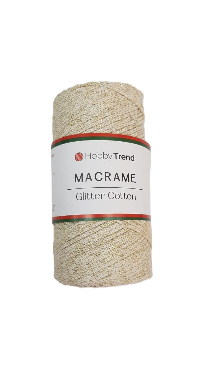 HobbyTrend-Macrame Glitter Cotton-10G-D
