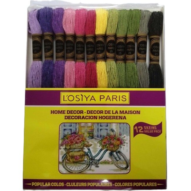 Cross Stitch Thread Set 12 Piece Set (Yellow Box)