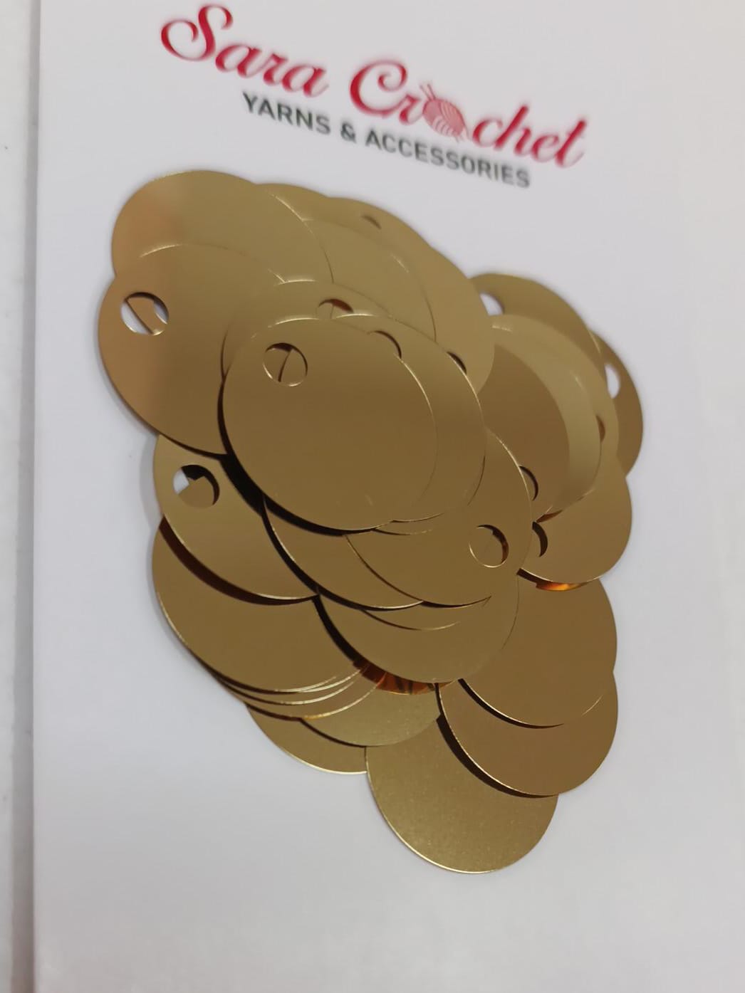 Round Flat Sequin 30mm - Gold