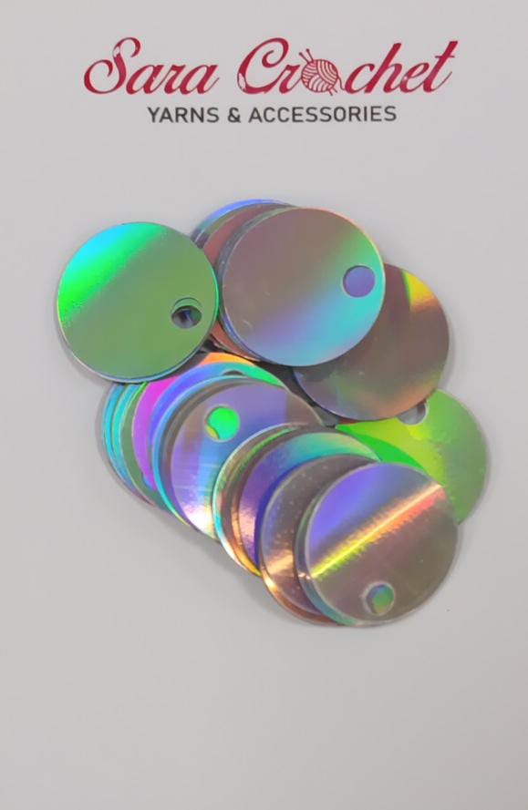 Round Flat Sequin 30mm - Multi