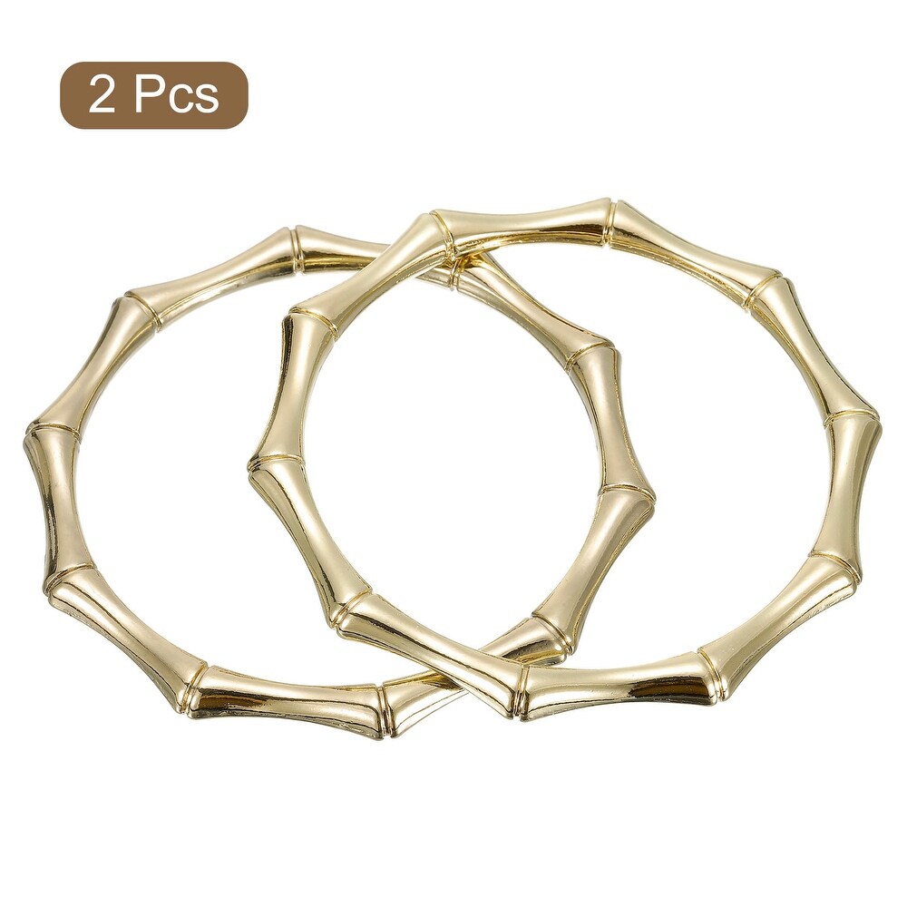 Bamboo Shape Metallic Handle-Gold