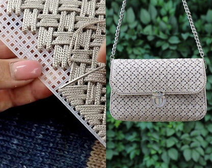 White Plastic Canvas Bag Shape 22 cm x 27 cm. 3mm