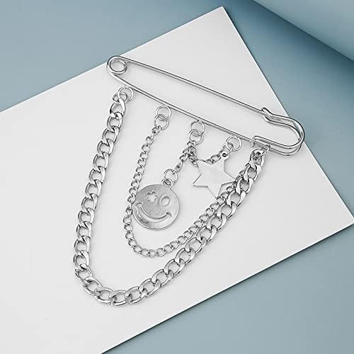 Gold Safety Pin w Loop - 8cm