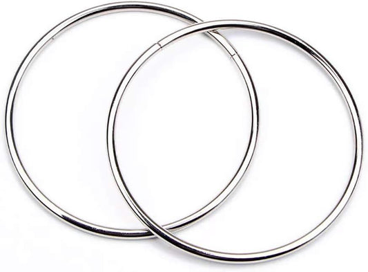 1 Pair Cirlcular Handle Silver - 11 CM