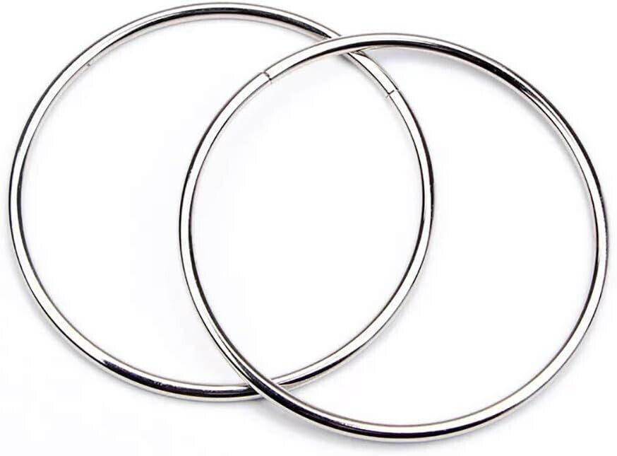 1 Pair Cirlcular Handle Silver - 15 CM