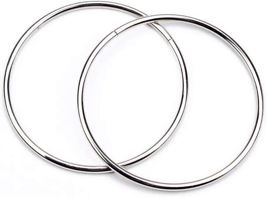 1 Pair Cirlcular Handle Silver - 15 CM