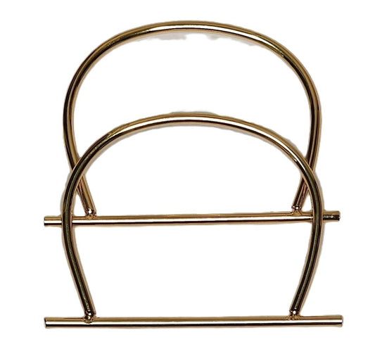 Two Half Circle Handle Gold- 12.5 CM