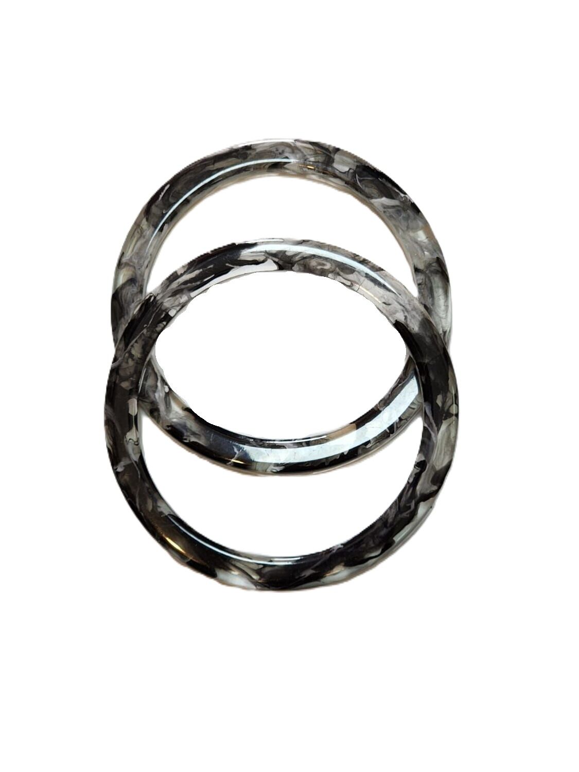 ACRYLIC Black -CIRCULAR handle 12 CM