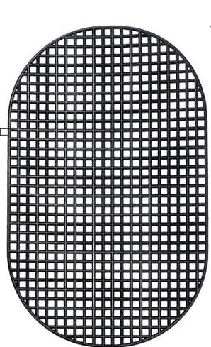 Black Plastic Canvas Oval Shape 46 cm x 31 cm
