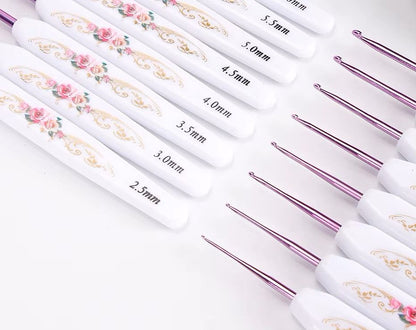 Floral Design Crochet Hook set