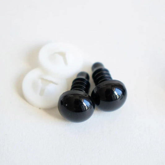 Pair Safety black Eyes- 20 mm