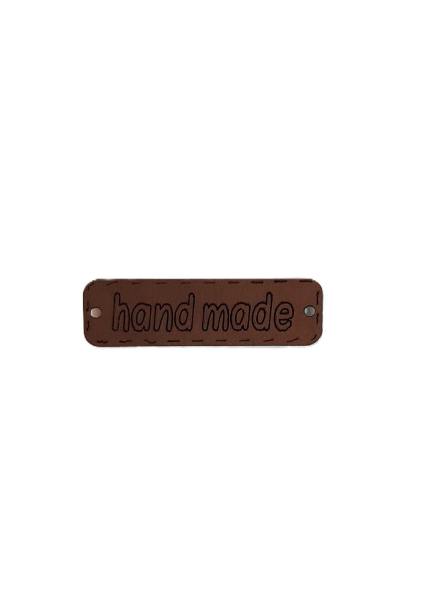 Leather tag handmade 4cm