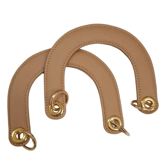 U Leather Handles-Beige