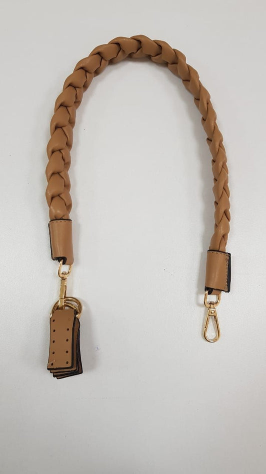 Braided Leather Handles-Beige