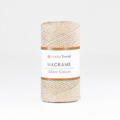 HobbyTrend-Macrame Glitter Cotton-030G