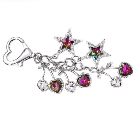 Keychain silver heart -10 CM