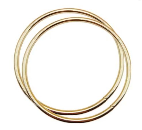 Gold handle circular pair - 11 CM
