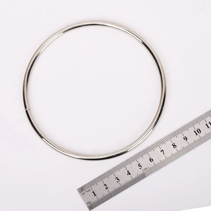 1 Pair Cirlcular Handle Silver - 11 CM