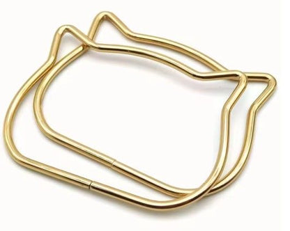 Gold handle Cat pair - 10 CM