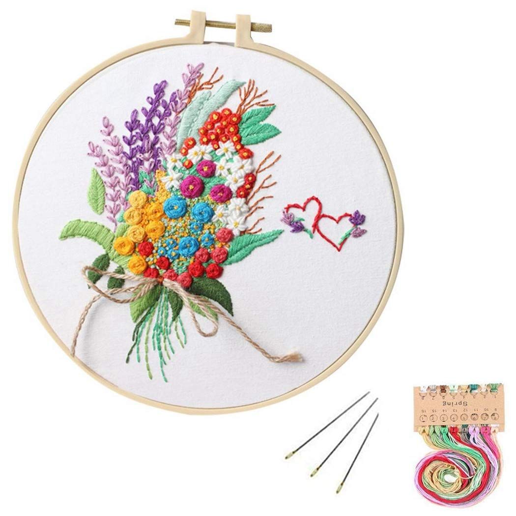Flowers Pattern Embroidery Set - N1041
