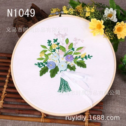 Flowers Pattern Embroidery Set - N1049