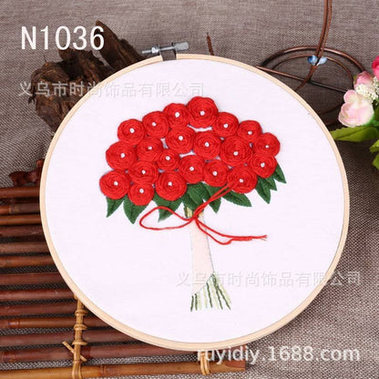 Flowers Pattern Embroidery Set - N1036