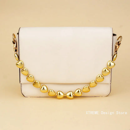 Heart metal Chain Gold - 32 CM