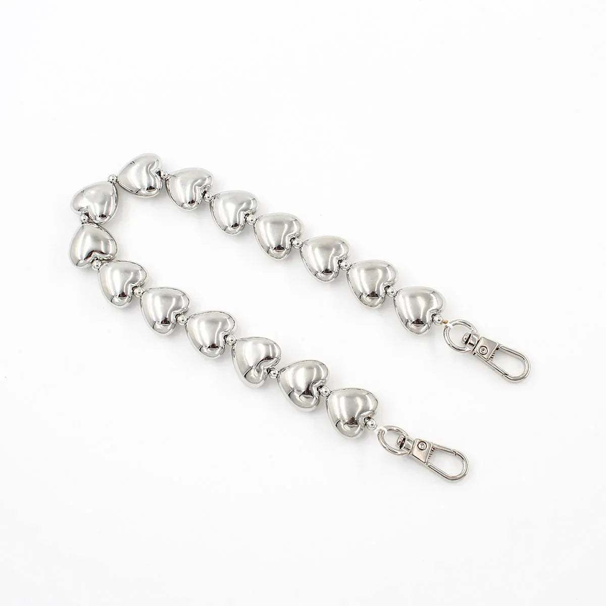 Heart metal Chain Silver - 32 CM