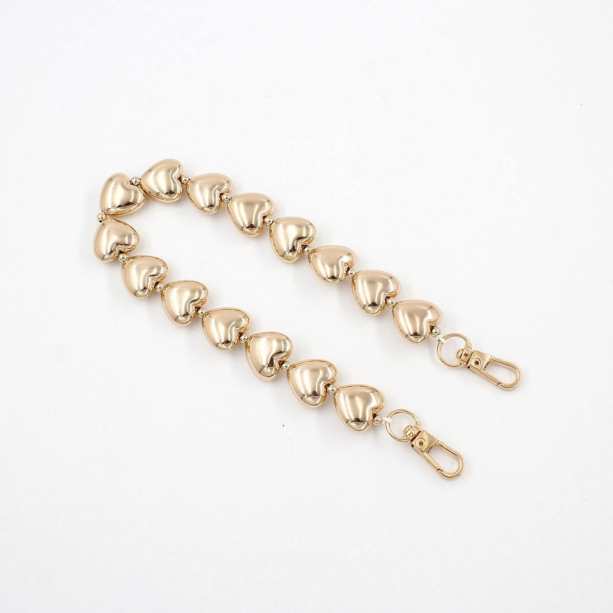 Heart metal Chain Gold - 32 CM