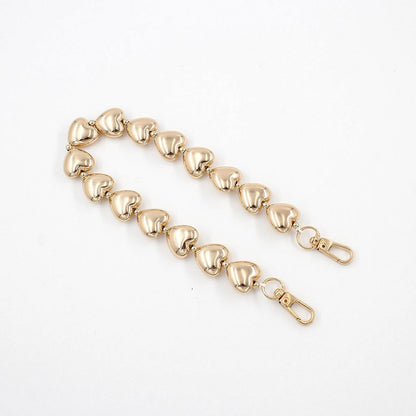 Heart metal Chain Gold - 32 CM