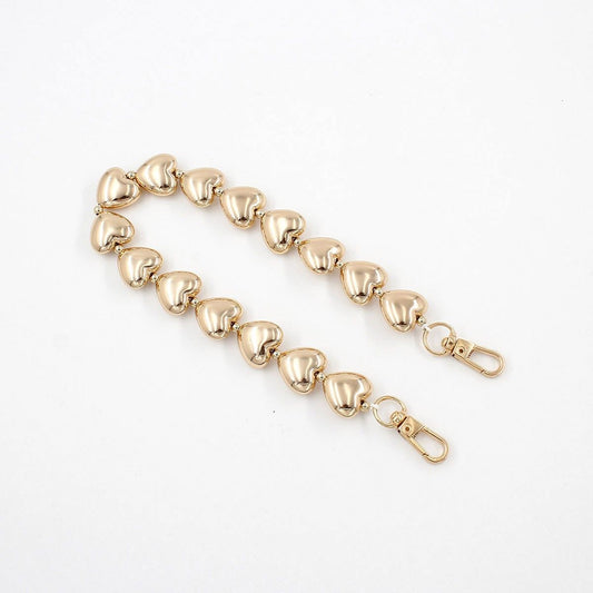 Heart metal Chain Gold - 32 CM