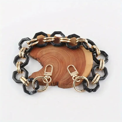 Acrylic ring  Chain Handle Black- 60 cm