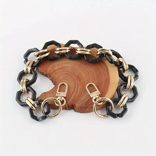 Acrylic ring  Chain Handle Black- 60 cm