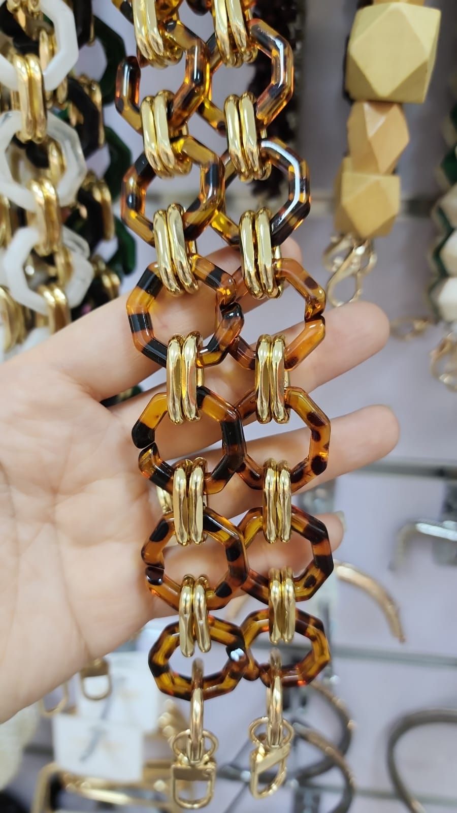 Acrylic Hexagon Chain Handle-60 cm