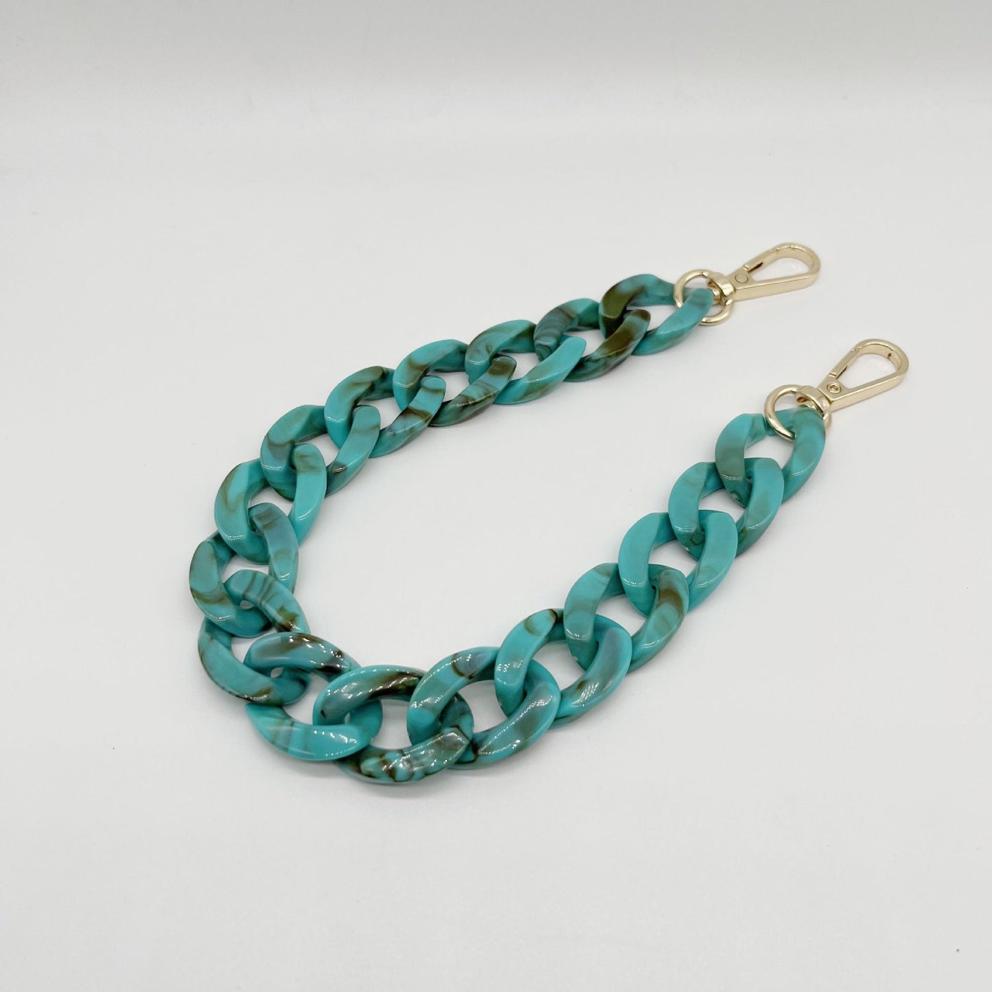 Acrylic Resin Handbag Chain  aqua - 60 cm