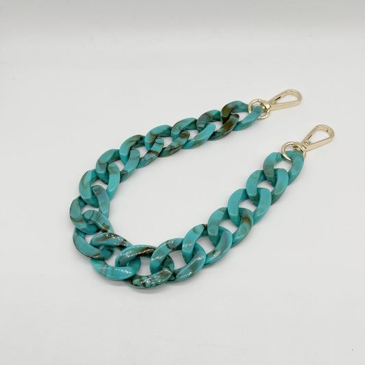 Acrylic Resin Handbag Chain  aqua 3- 37 cm