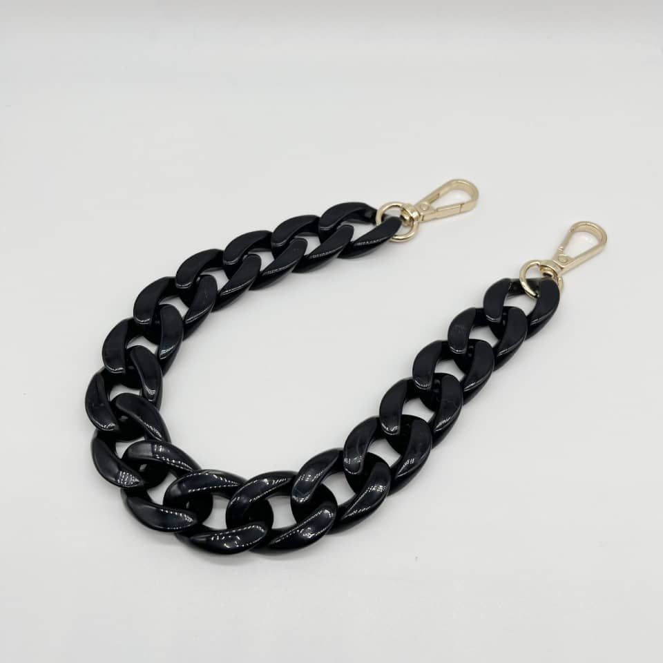 Acrylic Resin Handbag Chain black - 60 cm