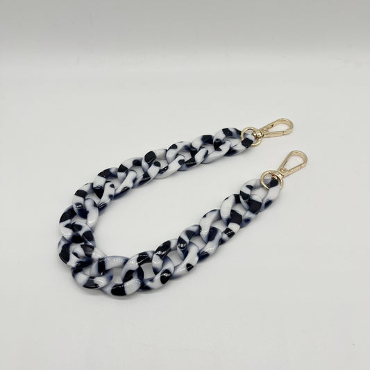 Acrylic Resin Handbag Chain  white and black 13- 37 cm