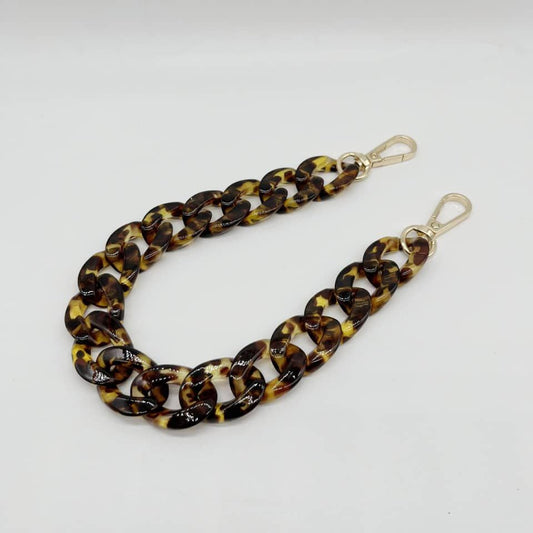 Acrylic Resin Handbag Chain transparent  amber- 37  cm