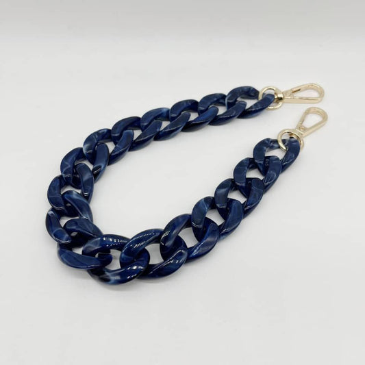 Acrylic Resin Handbag Chain navy blue- 60 cm
