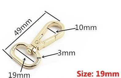Gold swivel eye hook - 5 cm