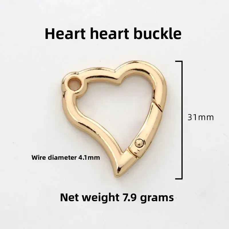 Gold wavey Heart Buckle  - 31 mm