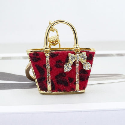 Keychain gold black Red Tiger