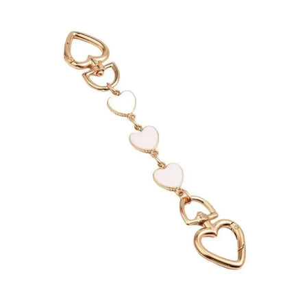 Chain Extension White Hearts - 17 cm