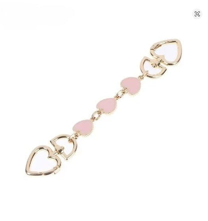 Chain Extension Pink Hearts - 17 cm