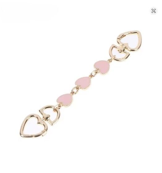 Chain Extension Pink Hearts - 17 cm