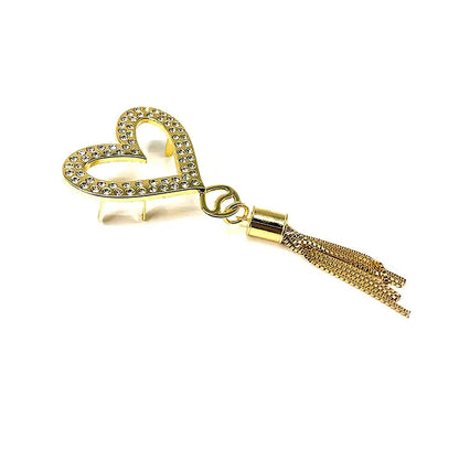 Gold Heart & tassel Buckle- 11 cm