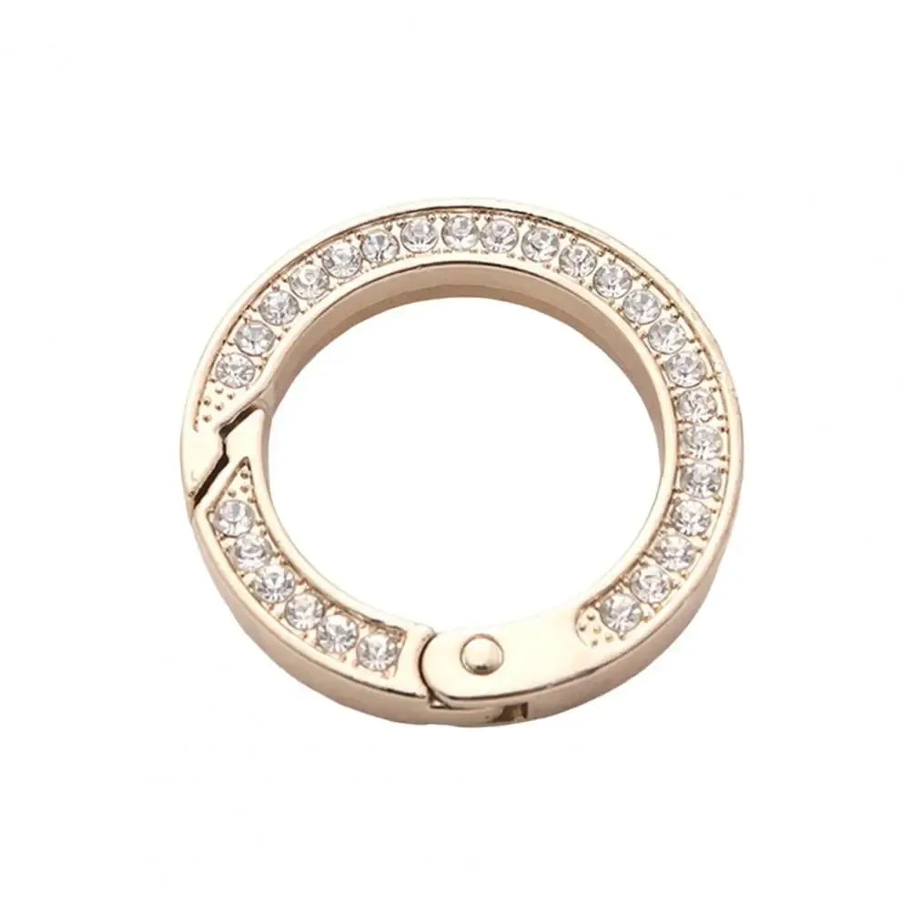 Crystal Rhinestone O Ring Gold