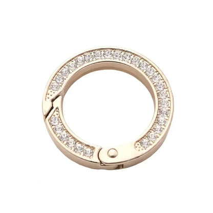 Crystal Rhinestone O Ring Gold