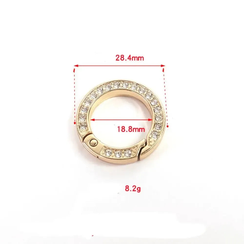 Crystal Rhinestone O Ring Gold